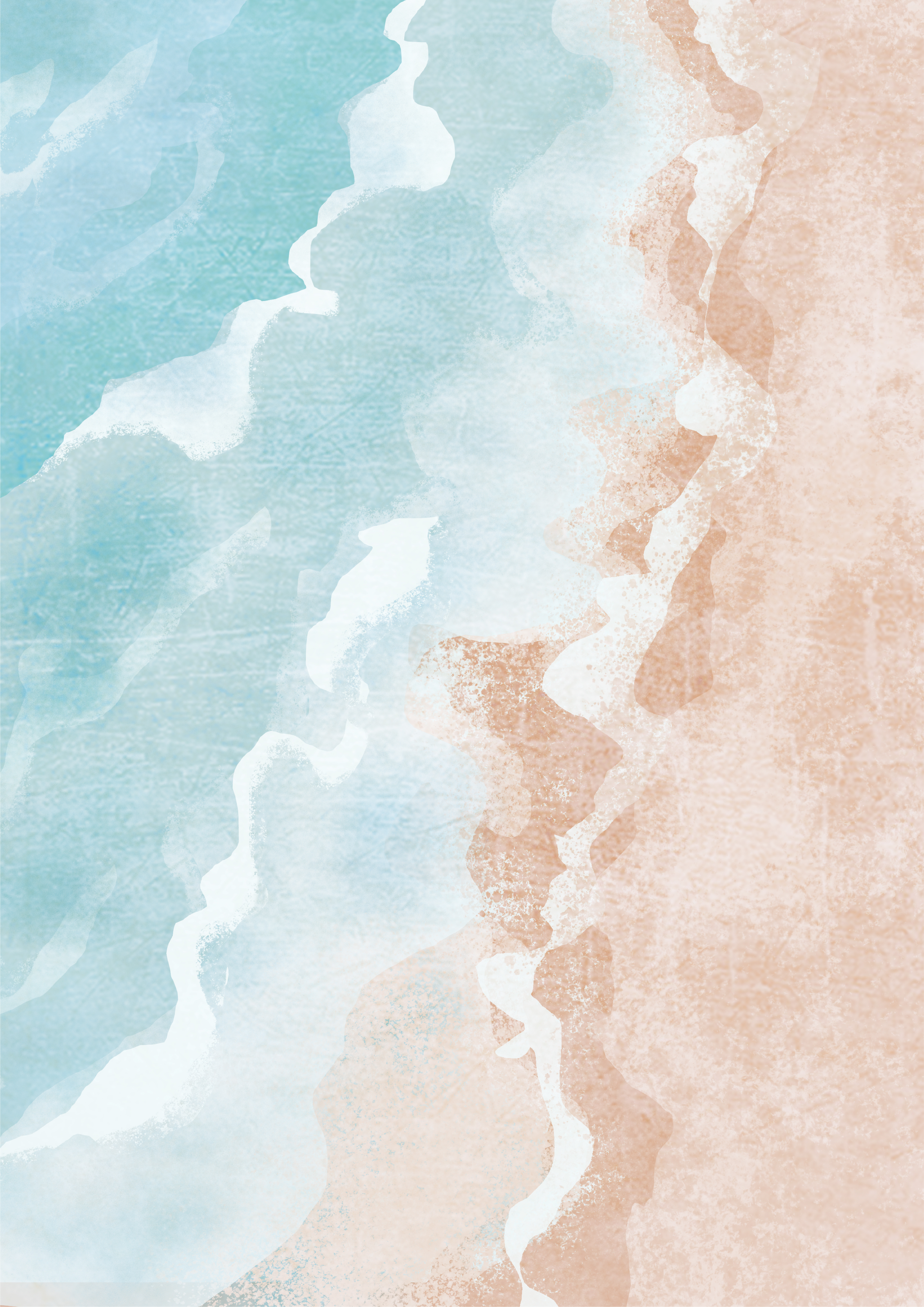 Sea Beach Watercolor Background